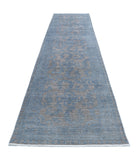 Onyx 3'5'' X 15'11'' Hand-Knotted Wool Rug 3'5'' x 15'11'' (103 X 478) / Grey / Grey