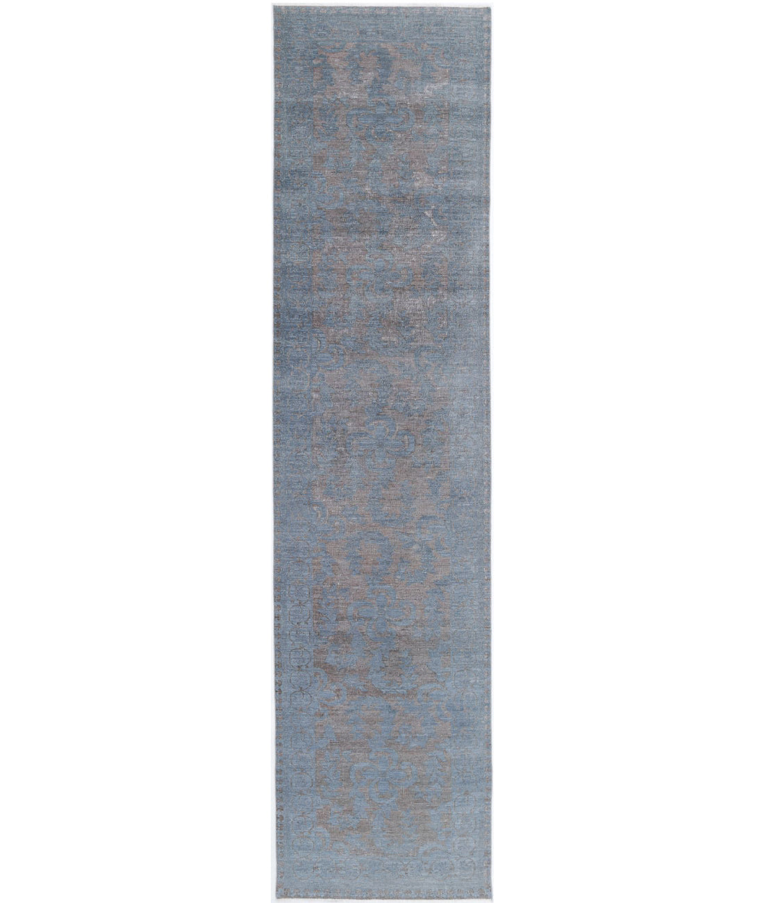 Onyx 3'5'' X 15'11'' Hand-Knotted Wool Rug 3'5'' x 15'11'' (103 X 478) / Grey / Grey