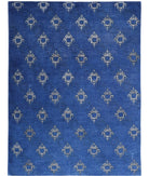 Onyx 8'9'' X 11'5'' Hand-Knotted Wool Rug 8'9'' x 11'5'' (263 X 343) / Blue / Ivory