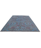 Onyx 8'10'' X 11'6'' Hand-Knotted Wool Rug 8'10'' x 11'6'' (265 X 345) / Grey / Blue