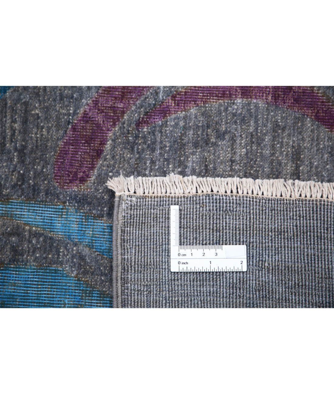 Onyx 8'10'' X 11'6'' Hand-Knotted Wool Rug 8'10'' x 11'6'' (265 X 345) / Grey / Blue