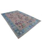 Onyx 7'10'' X 11'8'' Hand-Knotted Wool Rug 7'10'' x 11'8'' (235 X 350) / Peach / Blue