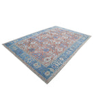 Onyx 7'10'' X 11'8'' Hand-Knotted Wool Rug 7'10'' x 11'8'' (235 X 350) / Peach / Blue