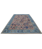 Onyx 7'10'' X 11'8'' Hand-Knotted Wool Rug 7'10'' x 11'8'' (235 X 350) / Peach / Blue