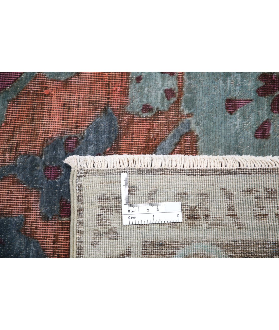 Onyx 7'10'' X 11'8'' Hand-Knotted Wool Rug 7'10'' x 11'8'' (235 X 350) / Peach / Blue