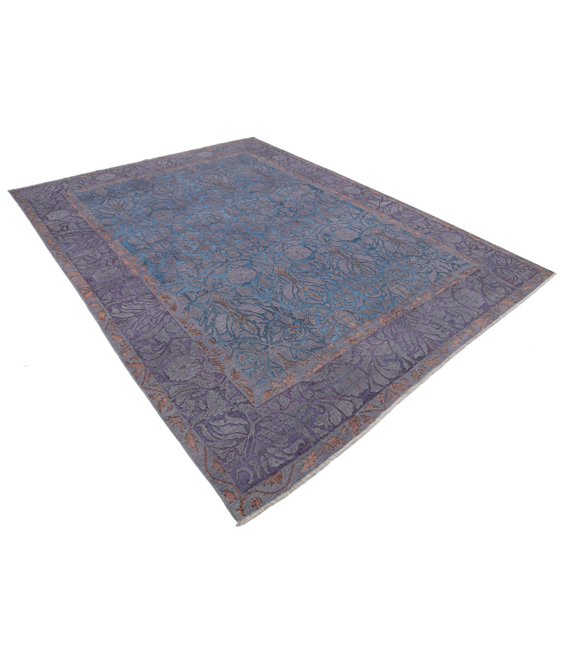 Onyx 8'0'' X 10'1'' Hand-Knotted Wool Rug 8'0'' x 10'1'' (240 X 303) / Blue / Purple