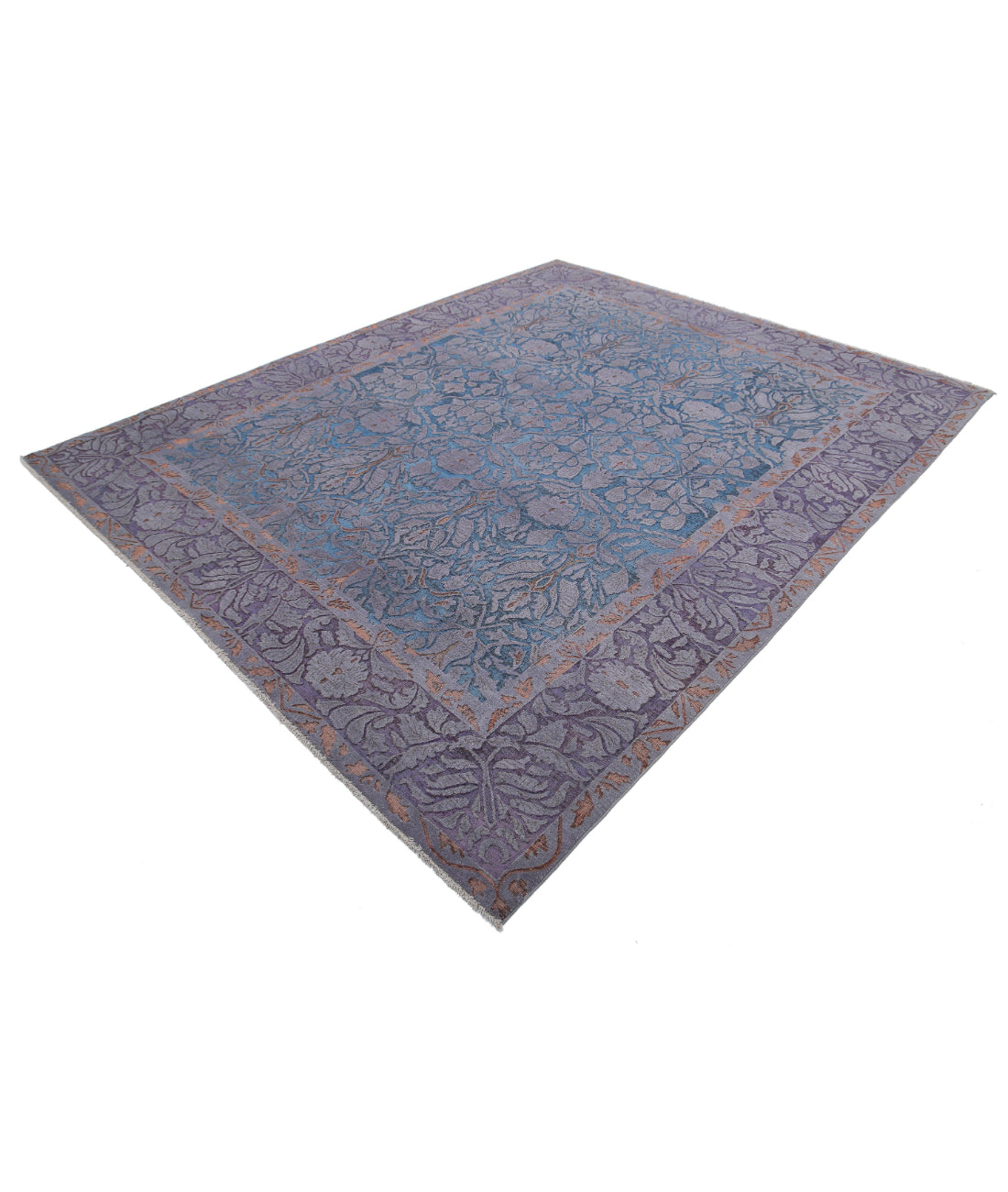 Onyx 8'0'' X 10'1'' Hand-Knotted Wool Rug 8'0'' x 10'1'' (240 X 303) / Blue / Purple