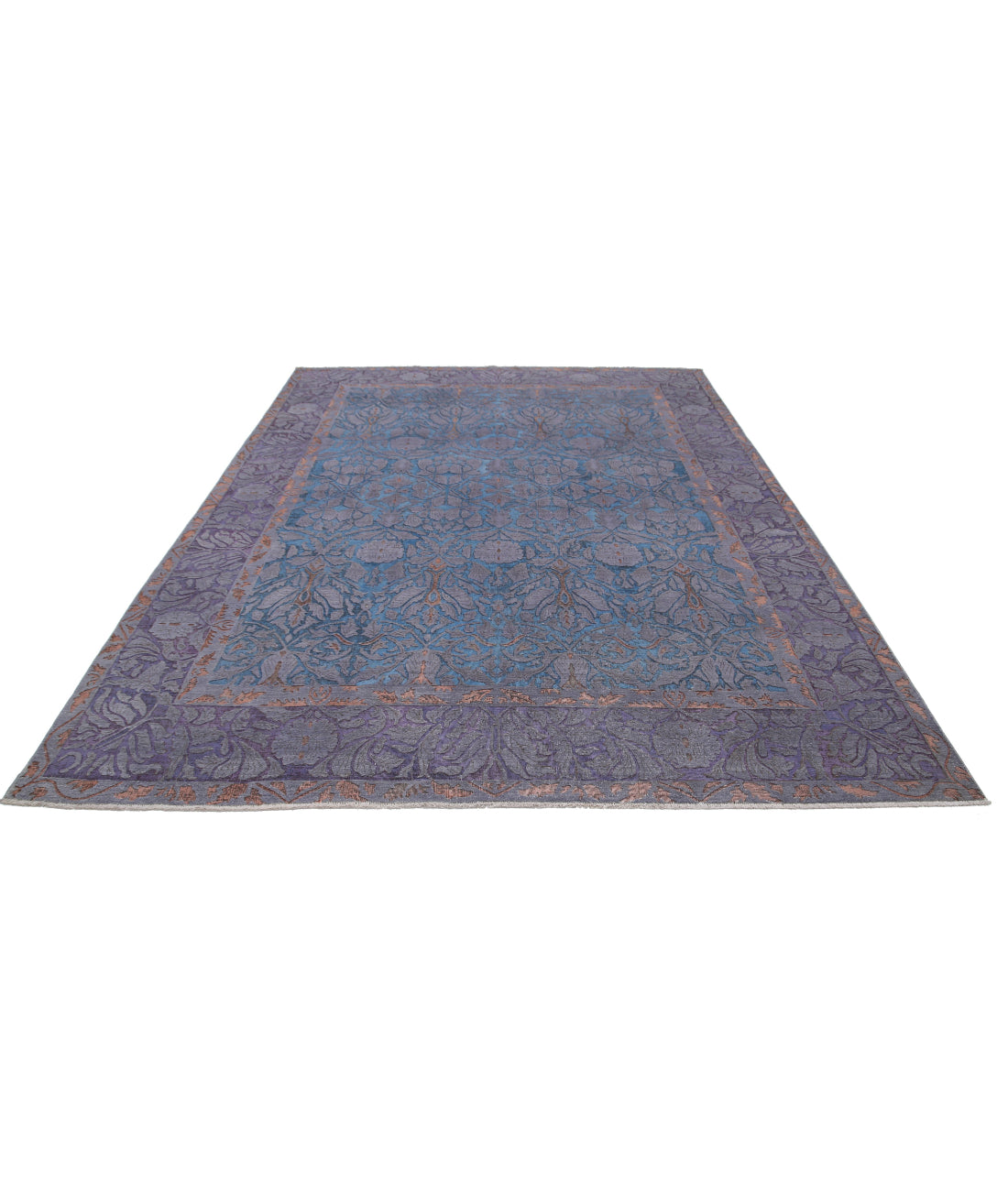 Onyx 8'0'' X 10'1'' Hand-Knotted Wool Rug 8'0'' x 10'1'' (240 X 303) / Blue / Purple