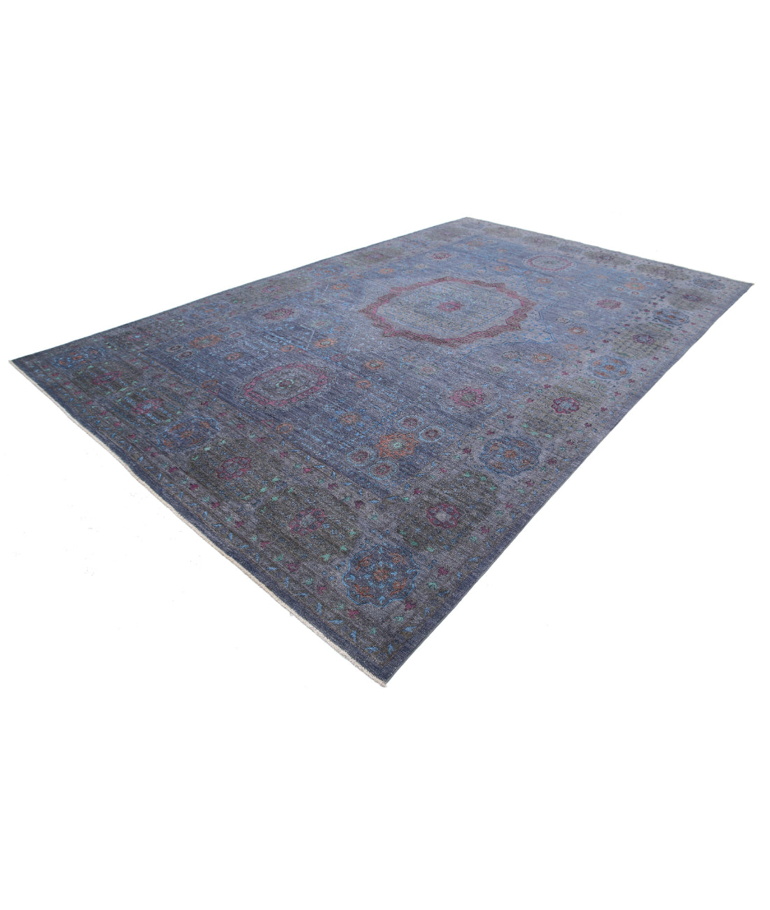 Onyx 9'8'' X 15'7'' Hand-Knotted Wool Rug 9'8'' x 15'7'' (290 X 468) / Blue / Grey