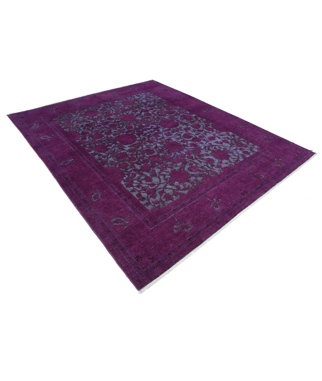 Onyx 7'10'' X 9'5'' Hand-Knotted Wool Rug 7'10'' x 9'5'' (235 X 283) / Purple / Purple