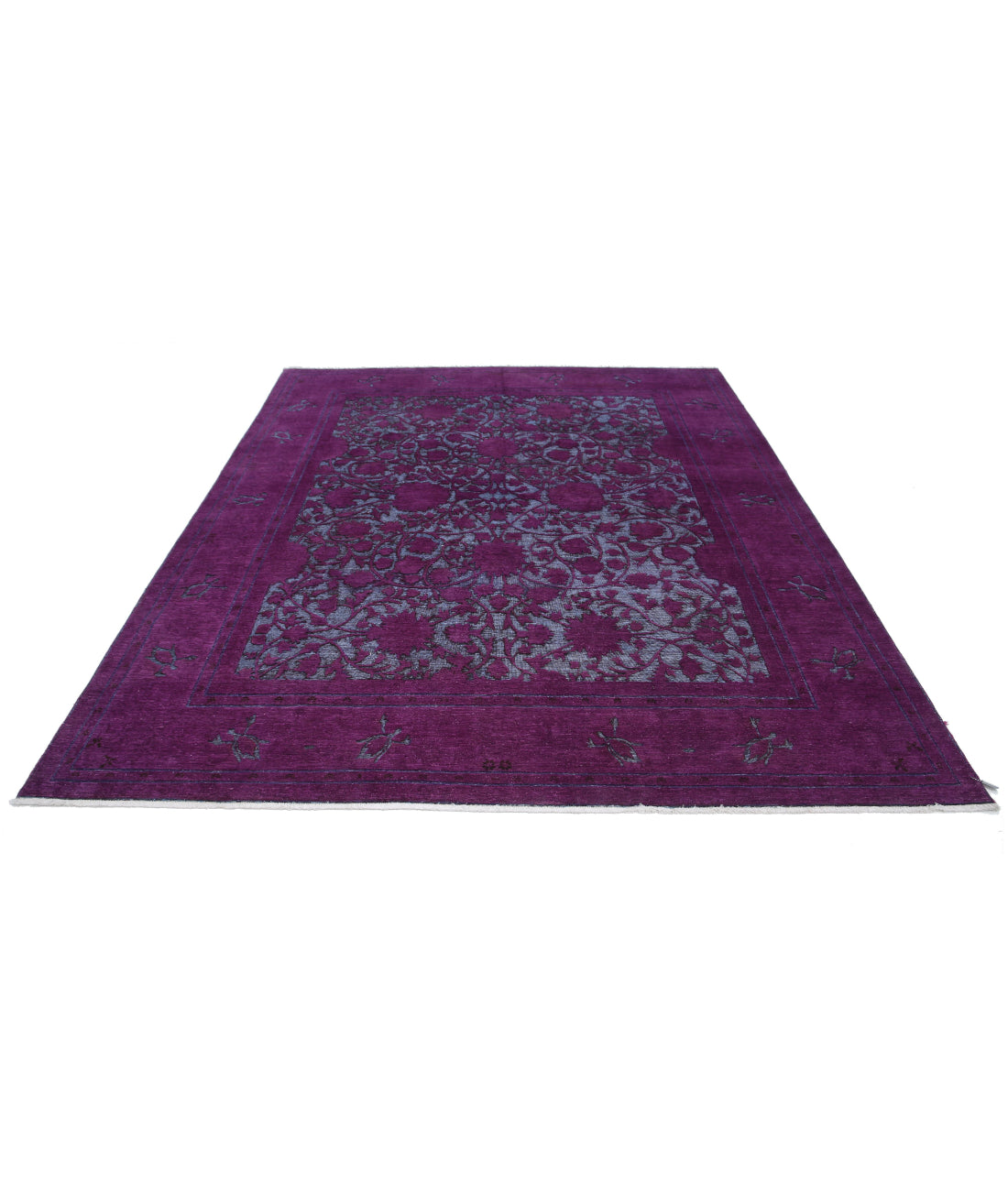 Onyx 7'10'' X 9'5'' Hand-Knotted Wool Rug 7'10'' x 9'5'' (235 X 283) / Purple / Purple