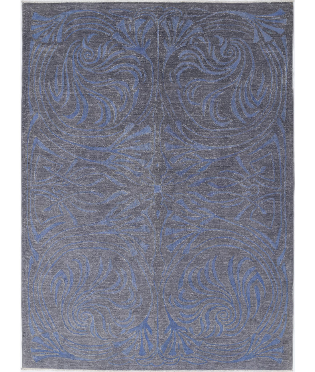 Onyx 6'1'' X 8'5'' Hand-Knotted Wool Rug 6'1'' x 8'5'' (183 X 253) / Grey / Blue