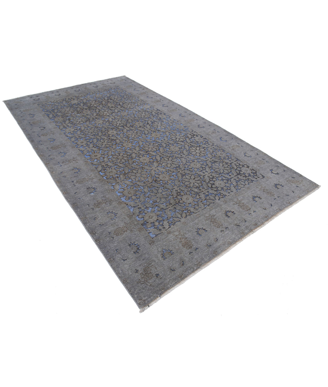 Onyx 5'9'' X 10'0'' Hand-Knotted Wool Rug 5'9'' x 10'0'' (173 X 300) / Blue / Grey