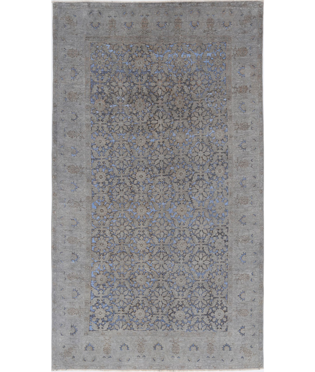 Onyx 5'9'' X 10'0'' Hand-Knotted Wool Rug 5'9'' x 10'0'' (173 X 300) / Blue / Grey