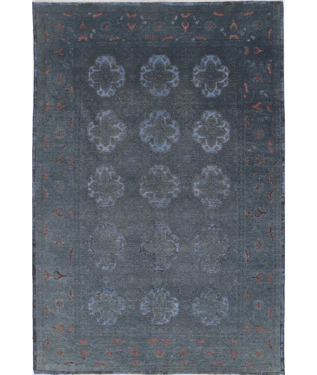 Onyx 6'1'' X 8'11'' Hand-Knotted Wool Rug 6'1'' x 8'11'' (183 X 268) / Grey / Blue