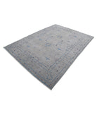 Onyx 6'4'' X 8'9'' Hand-Knotted Wool Rug 6'4'' x 8'9'' (190 X 263) / Grey / Blue