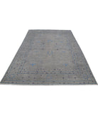 Onyx 6'4'' X 8'9'' Hand-Knotted Wool Rug 6'4'' x 8'9'' (190 X 263) / Grey / Blue