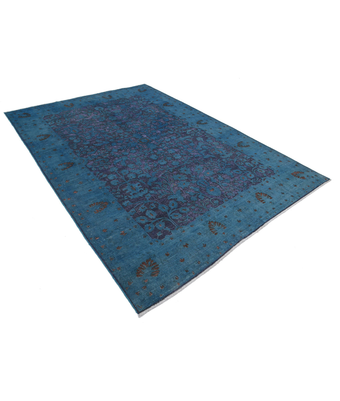 Onyx 6'11'' X 9'8'' Hand-Knotted Wool Rug 6'11'' x 9'8'' (208 X 290) / Blue / Purple