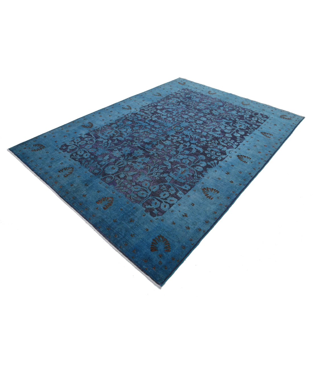 Onyx 6'11'' X 9'8'' Hand-Knotted Wool Rug 6'11'' x 9'8'' (208 X 290) / Blue / Purple