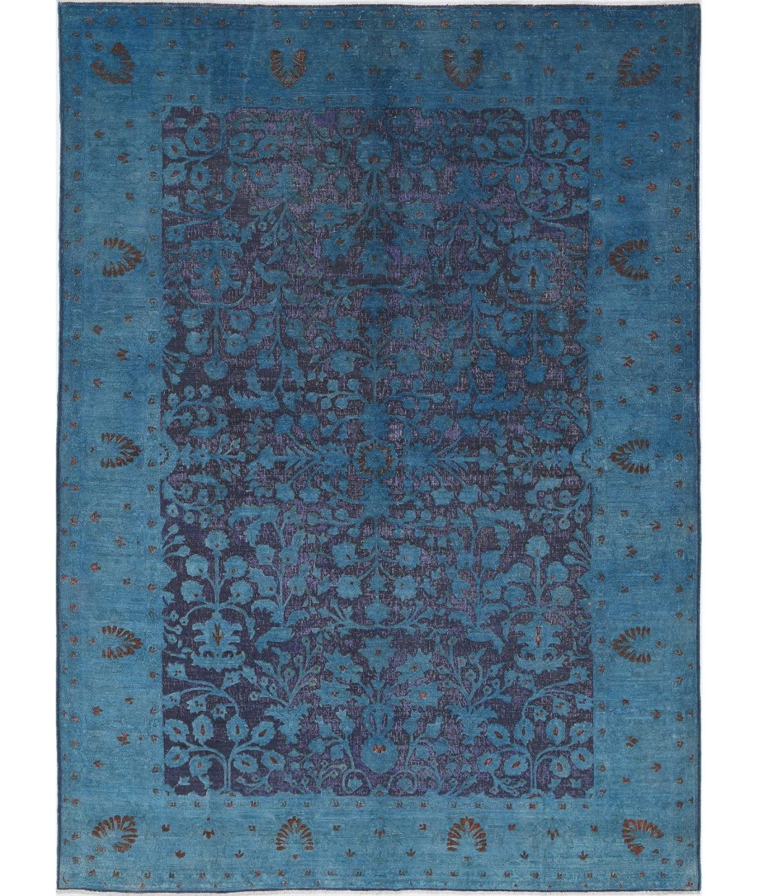 Onyx 6'11'' X 9'8'' Hand-Knotted Wool Rug 6'11'' x 9'8'' (208 X 290) / Blue / Purple