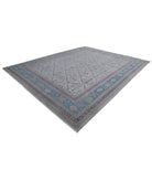 Onyx 11'11'' X 14'10'' Hand-Knotted Wool Rug 11'11'' x 14'10'' (358 X 445) / Grey / Blue