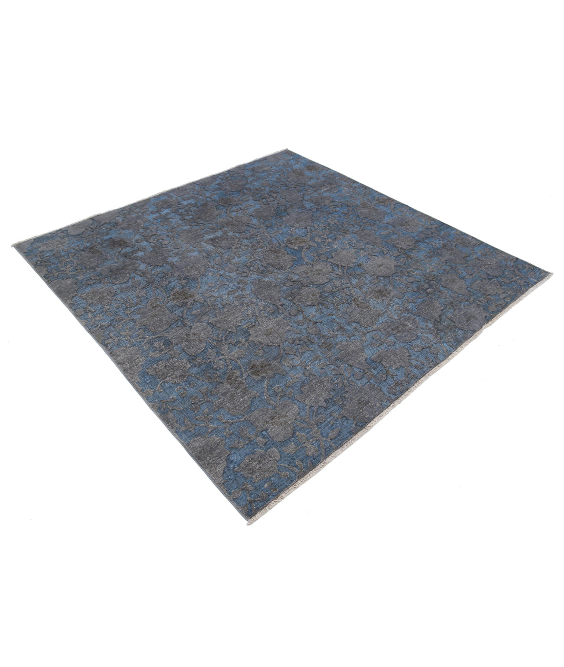 Onyx 6'0'' X 6'1'' Hand-Knotted Wool Rug 6'0'' x 6'1'' (180 X 183) / Grey / Blue