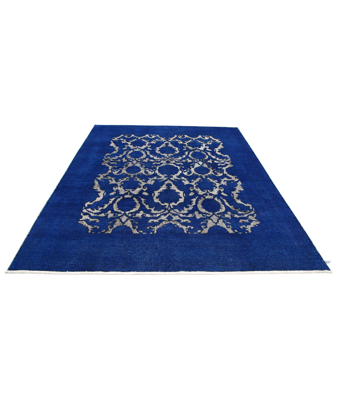 Onyx 7'9'' X 9'4'' Hand-Knotted Wool Rug 7'9'' x 9'4'' (233 X 280) / Blue / Blue