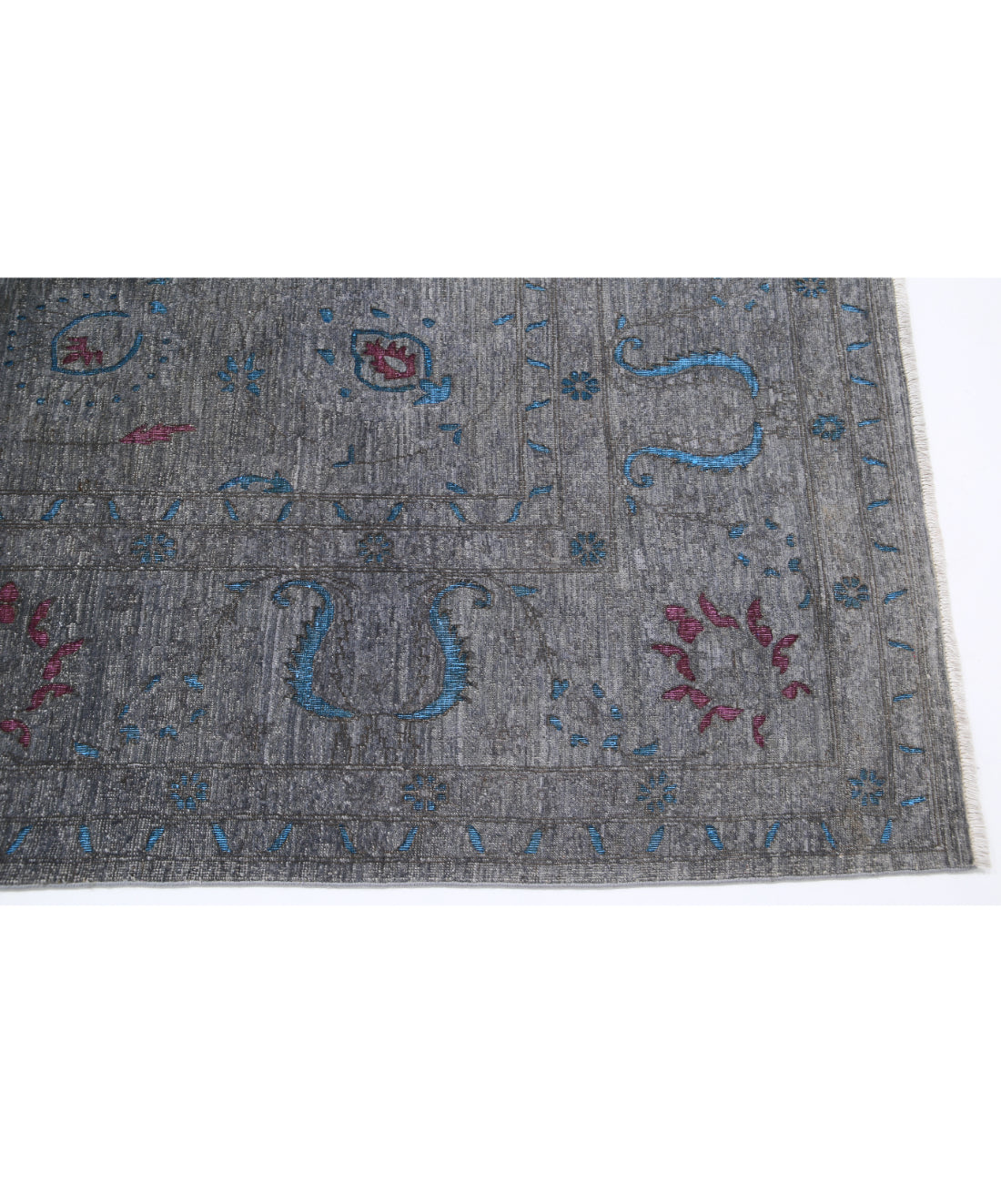 Onyx 8'9'' X 12'7'' Hand-Knotted Wool Rug 8'9'' x 12'7'' (263 X 378) / Grey / Grey