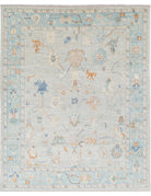 Oushak 8' 2" X 10' 1" Hand-Knotted Wool Rug 8' 2" X 10' 1" (249 X 307) / Grey / Blue