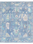 Oushak 8' 9" X 10' 1" Hand-Knotted Wool Rug 8' 9" X 10' 1" (267 X 307) / Blue / Green