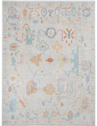 Oushak 9' 4" X 12' 1" Hand-Knotted Wool Rug 9' 4" X 12' 1" (284 X 368) / Silver / Grey