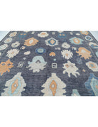 Oushak 12' 3" X 14' 11" Hand-Knotted Wool Rug 12' 3" X 14' 11" (373 X 455) / Charcoal / Ivory