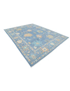 Oushak 9' 2" X 11' 10" Hand-Knotted Wool Rug 9' 2" X 11' 10" (279 X 361) / Blue / Rust