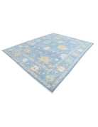 Oushak 9' 2" X 11' 10" Hand-Knotted Wool Rug 9' 2" X 11' 10" (279 X 361) / Blue / Rust