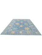 Oushak 9' 2" X 11' 10" Hand-Knotted Wool Rug 9' 2" X 11' 10" (279 X 361) / Blue / Rust