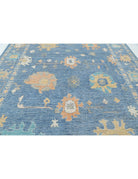 Oushak 9' 2" X 11' 10" Hand-Knotted Wool Rug 9' 2" X 11' 10" (279 X 361) / Blue / Rust