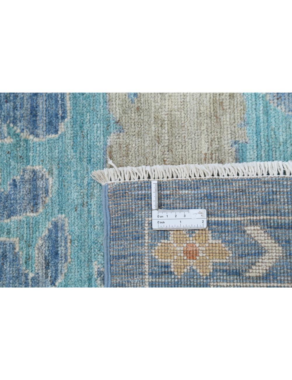 Oushak 9' 2" X 11' 10" Hand-Knotted Wool Rug 9' 2" X 11' 10" (279 X 361) / Blue / Rust