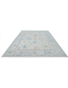 Oushak 9' 2" X 12' 3" Hand-Knotted Wool Rug 9' 2" X 12' 3" (279 X 373) / Grey / Blue