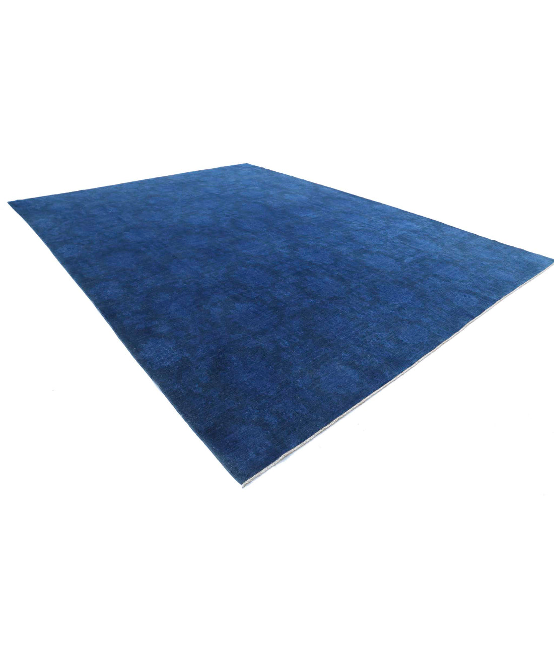 Overdye 11'9'' X 15'4'' Hand-Knotted Wool Rug 11'9'' x 15'4'' (353 X 460) / Blue / N/A