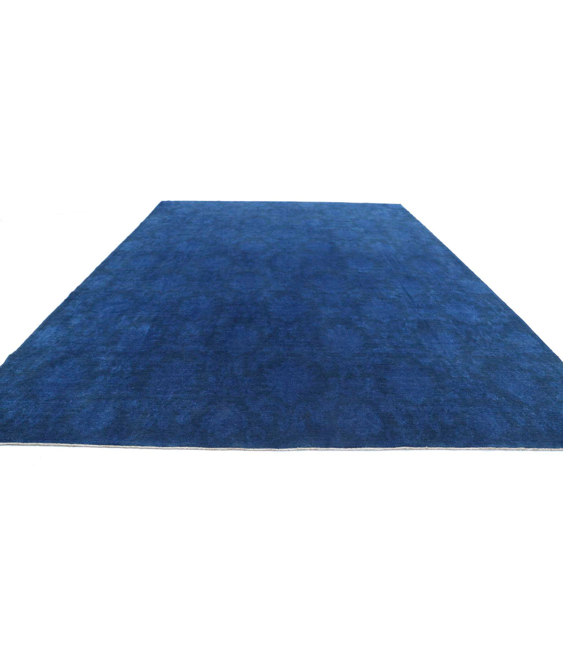 Overdye 11'9'' X 15'4'' Hand-Knotted Wool Rug 11'9'' x 15'4'' (353 X 460) / Blue / N/A