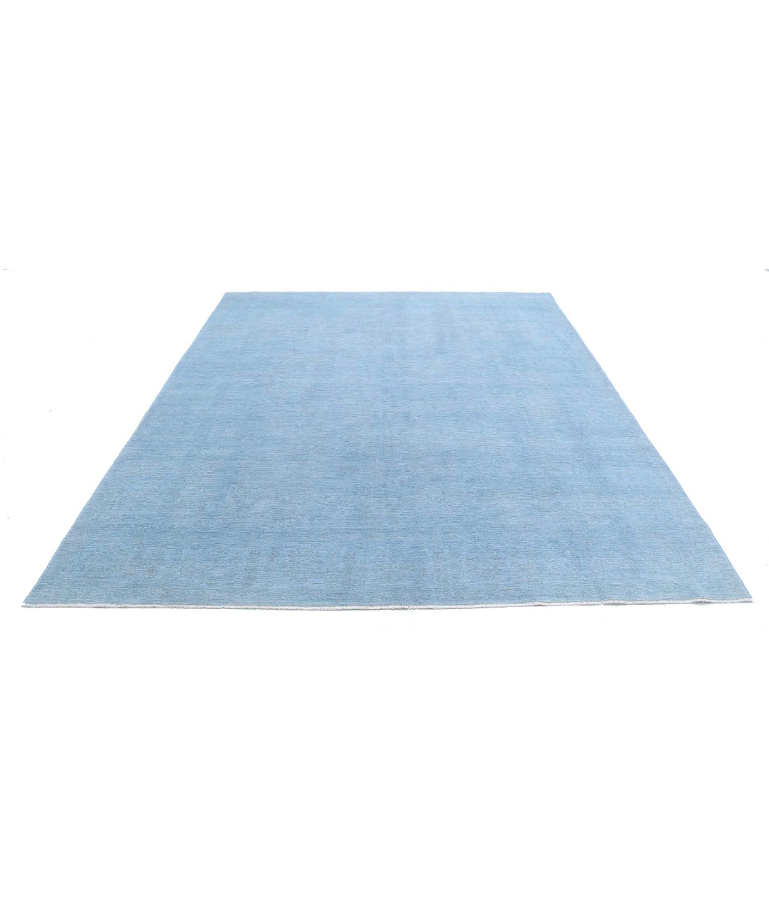 Overdye 8'1'' X 9'8'' Hand-Knotted Wool Rug 8'1'' x 9'8'' (243 X 290) / Blue / N/A