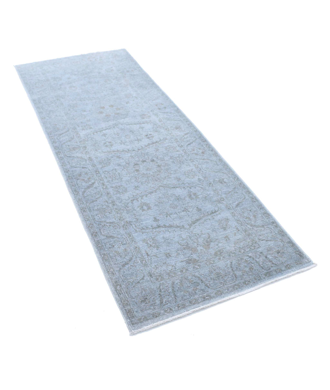 Overdye 2'8'' X 6'11'' Hand-Knotted Wool Rug 2'8'' x 6'11'' (80 X 208) / Blue / Blue