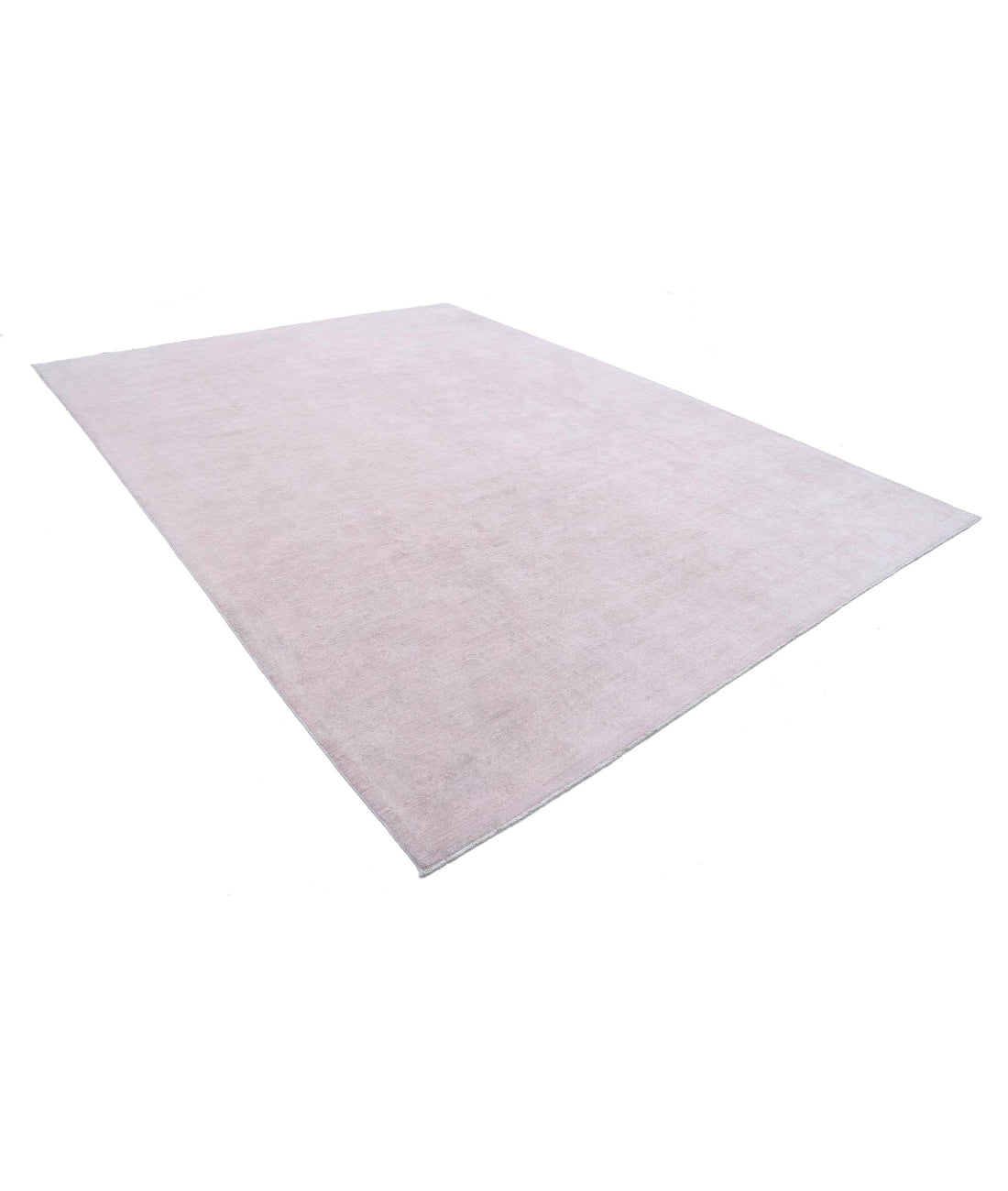 Overdye 9'11'' X 13'6'' Hand-Knotted Wool Rug 9'11'' x 13'6'' (298 X 405) / Pink / Pink