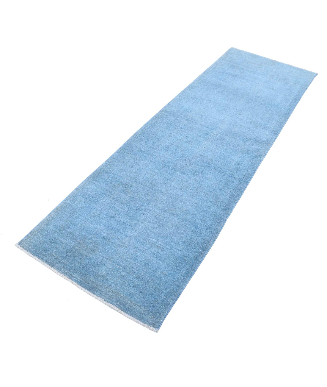 Overdye 2'6'' X 8'2'' Hand-Knotted Wool Rug 2'6'' x 8'2'' (75 X 245) / Blue / N/A