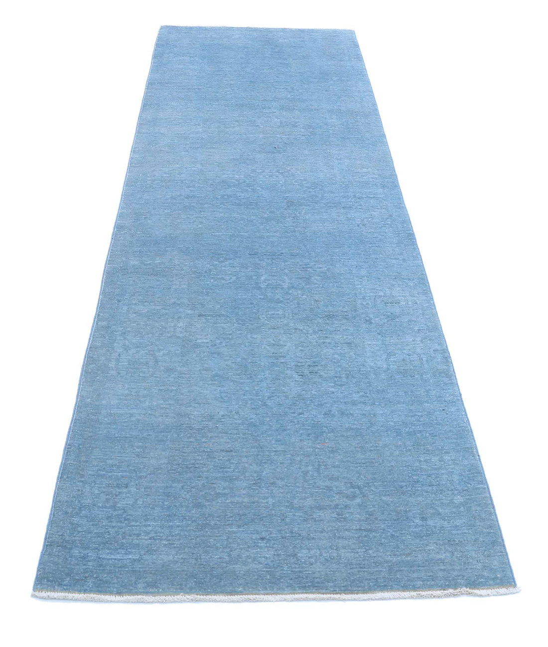 Overdye 2'11'' X 10'1'' Hand-Knotted Wool Rug 2'11'' x 10'1'' (88 X 303) / Blue / N/A