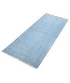 Overdye 2'5'' X 6'7'' Hand-Knotted Wool Rug 2'5'' x 6'7'' (73 X 198) / Teal / Teal