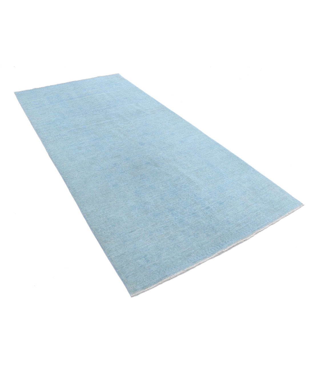 Overdye 4'7'' X 9'6'' Hand-Knotted Wool Rug 4'7'' x 9'6'' (138 X 285) / Blue / N/A