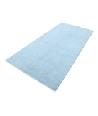 Overdye 4'7'' X 9'6'' Hand-Knotted Wool Rug 4'7'' x 9'6'' (138 X 285) / Blue / N/A