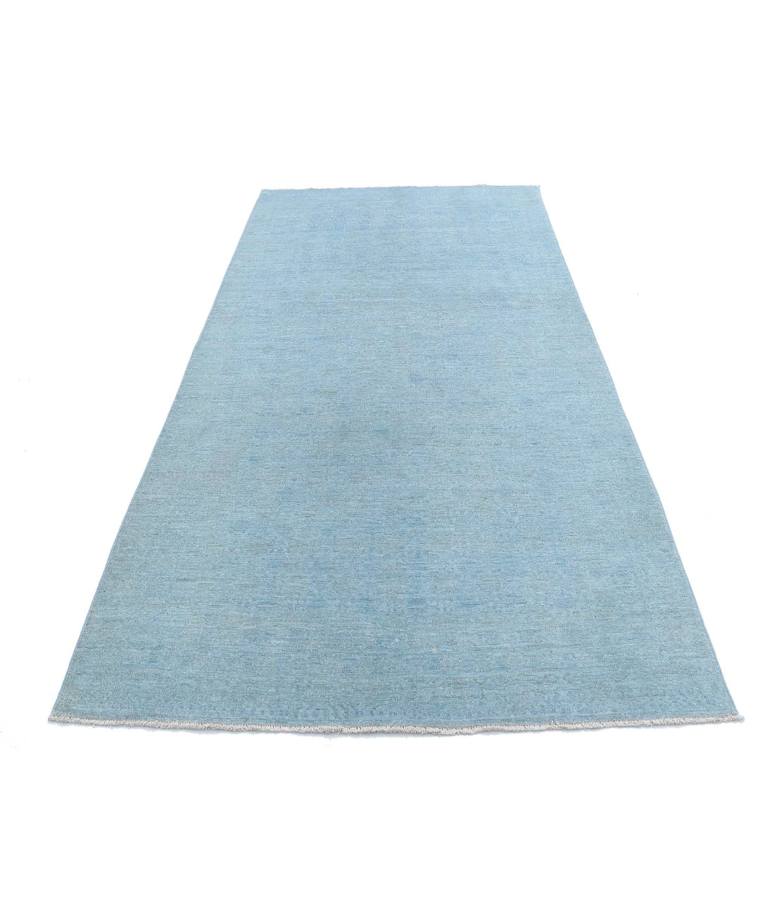 Overdye 4'7'' X 9'6'' Hand-Knotted Wool Rug 4'7'' x 9'6'' (138 X 285) / Blue / N/A