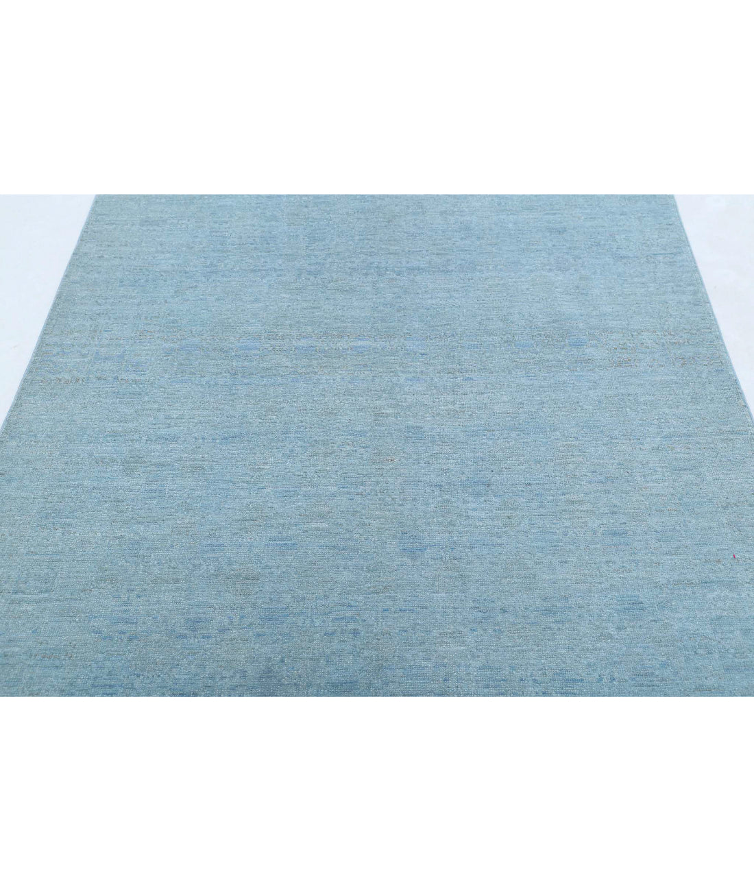 Overdye 4'7'' X 9'6'' Hand-Knotted Wool Rug 4'7'' x 9'6'' (138 X 285) / Blue / N/A